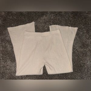 Aerie Cream Wide Leg Pants